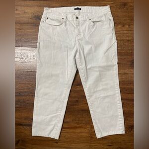 Eileen Fisher White Casual Cropped Pants Size 14 Capri